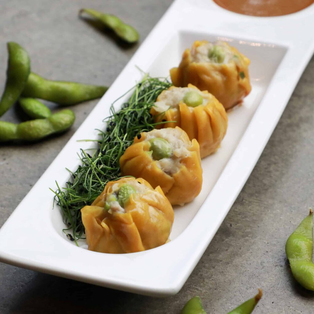 AnQi Bistro Chicken Edamame “Shumai” Dumplings 8